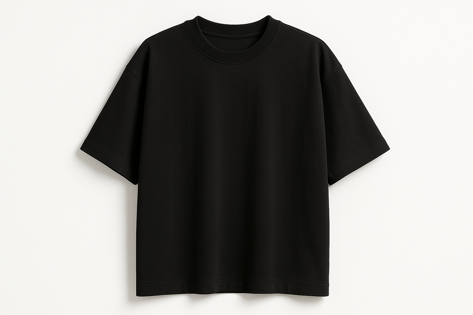 camiserta boxy fit en negro