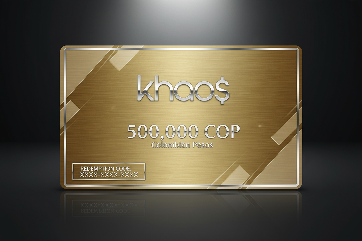 tarjeta de regalo dela marca con valor a 500.000 pesos colombianos